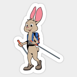 Casual Bunny Hikes - Hiking Sticker